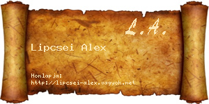 Lipcsei Alex névjegykártya